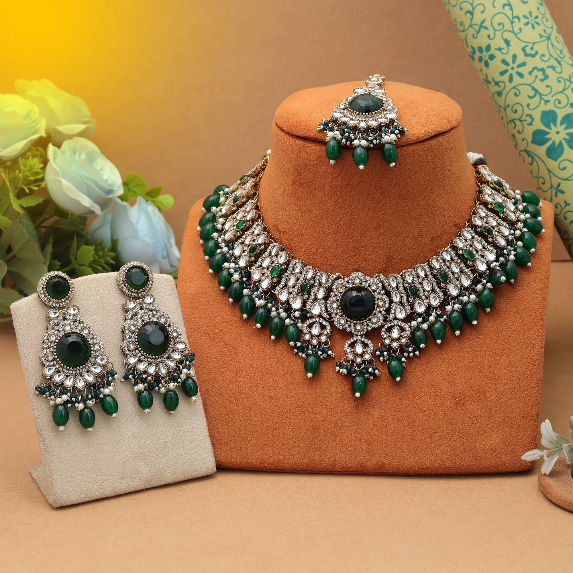 Fresh Kundan Necklace Set Premium Traditional Collection