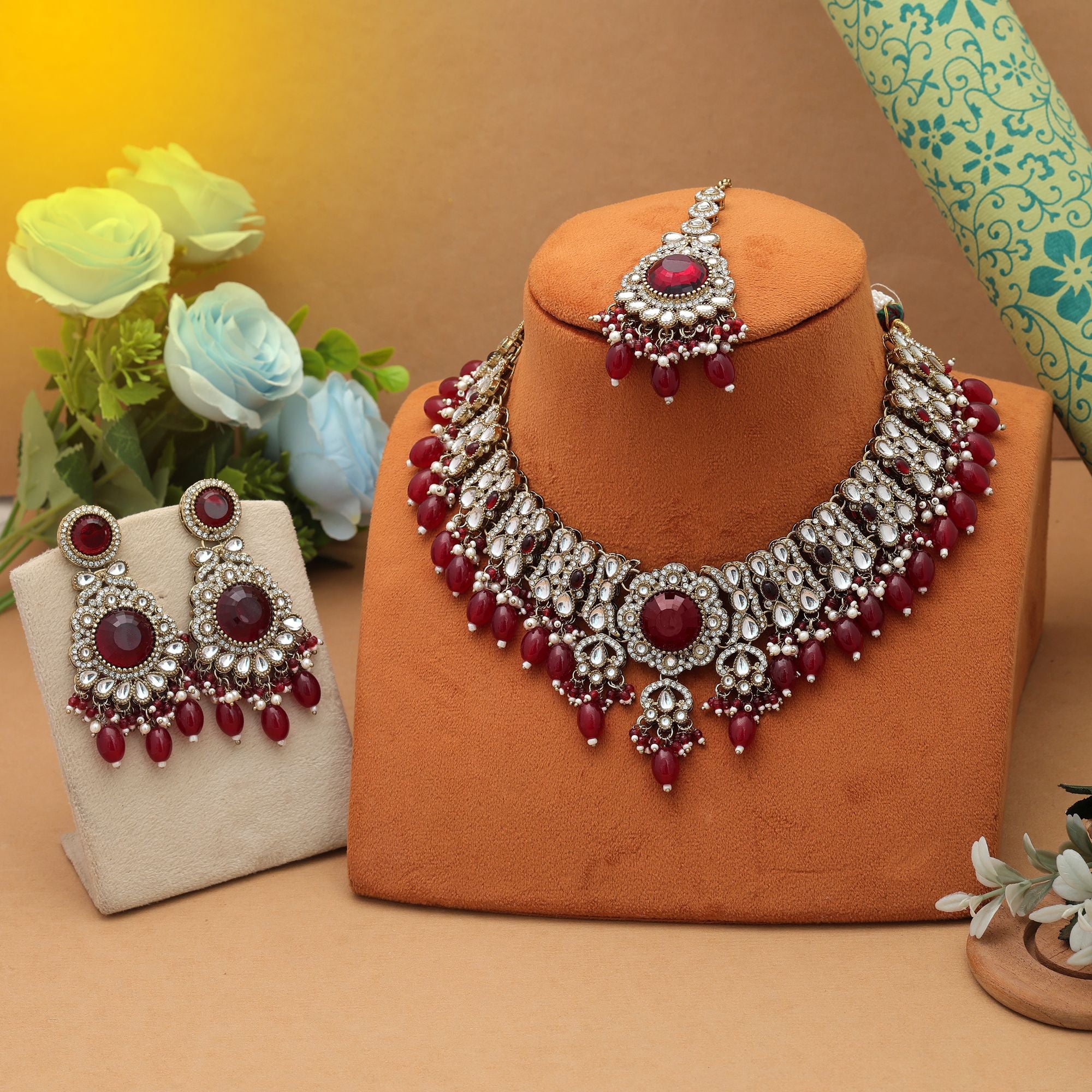 Fresh Kundan Necklace Set Premium Traditional Collection