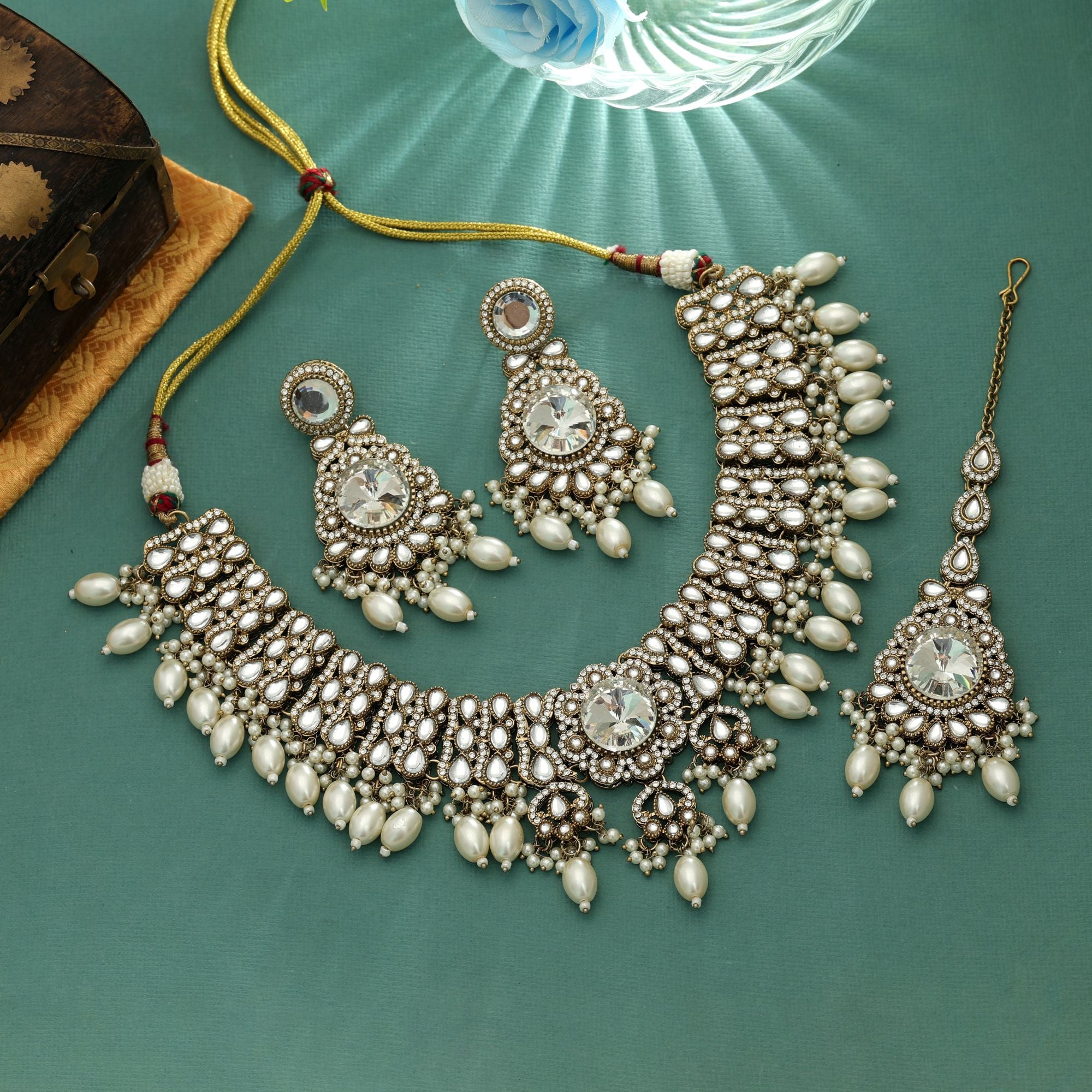 Classic Bridal Kundan Necklace Set Elegant Occasion Wear Collection