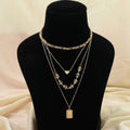 Multi Color Multi Layer Chain Necklace Trendy Fashion Statement Jewelry - Multi
