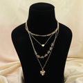 Multi Color Multi Layer Chain Necklace Elegant Trendy Jewelry Design - Multi