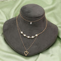 Gold Color Multi Layer Chain Necklace Classic Stylish Fashion Jewelry - Gold