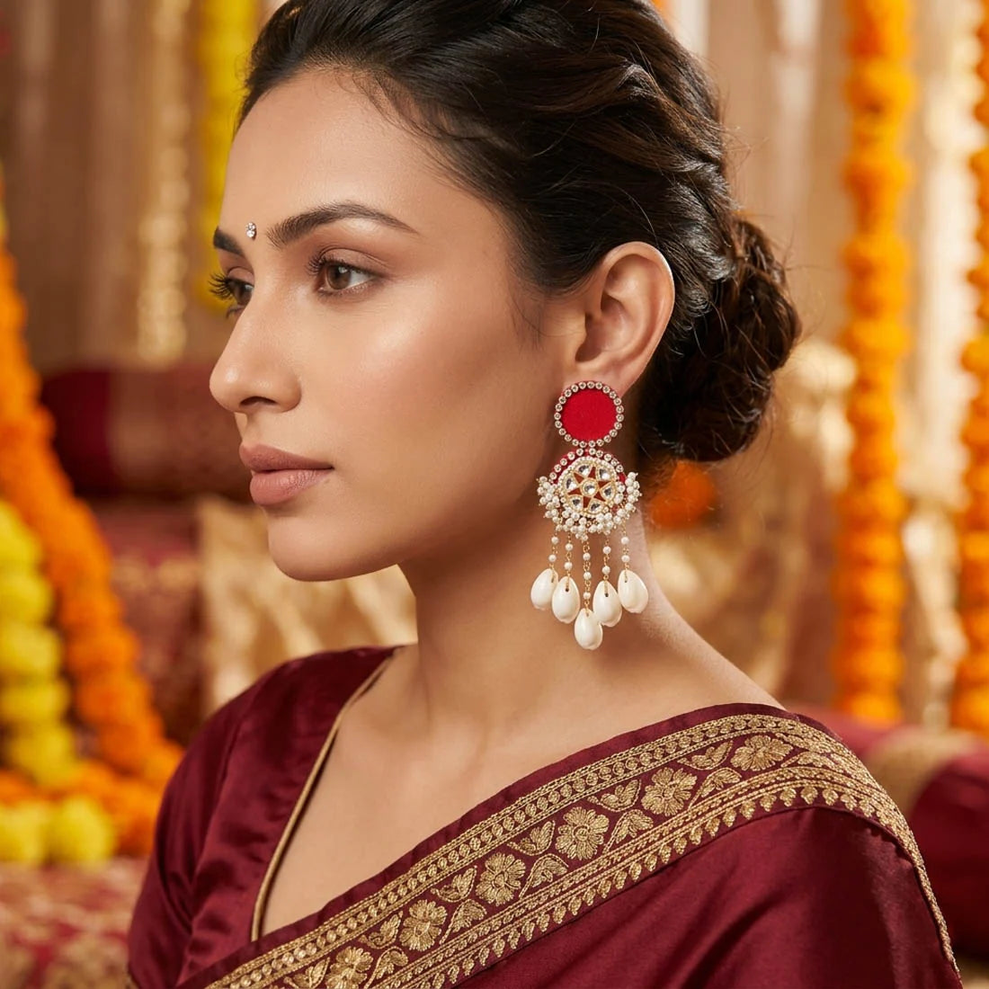 Simple Handcraft Earrings Elegant Everyday Ethnic Jewelry Style