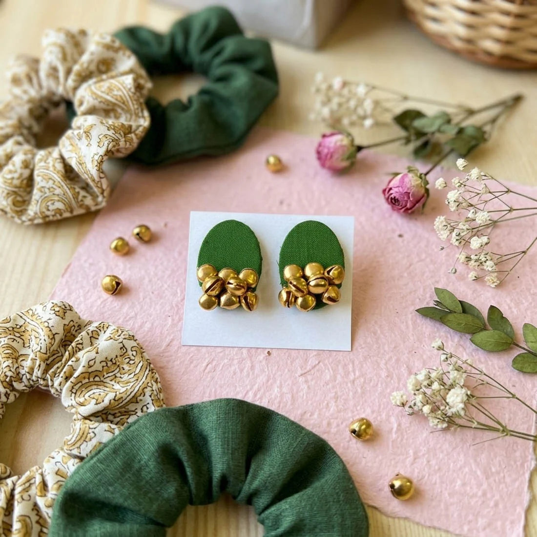 Vintage Handcraft Earrings Classic Traditional Jewelry Piece