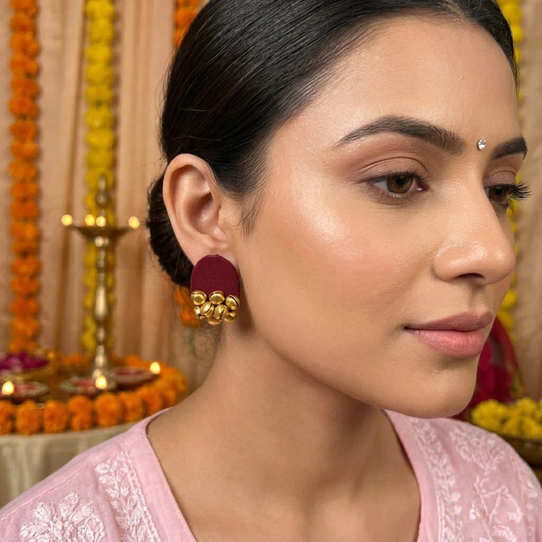 Vintage Handcraft Earrings Classic Traditional Jewelry Piece