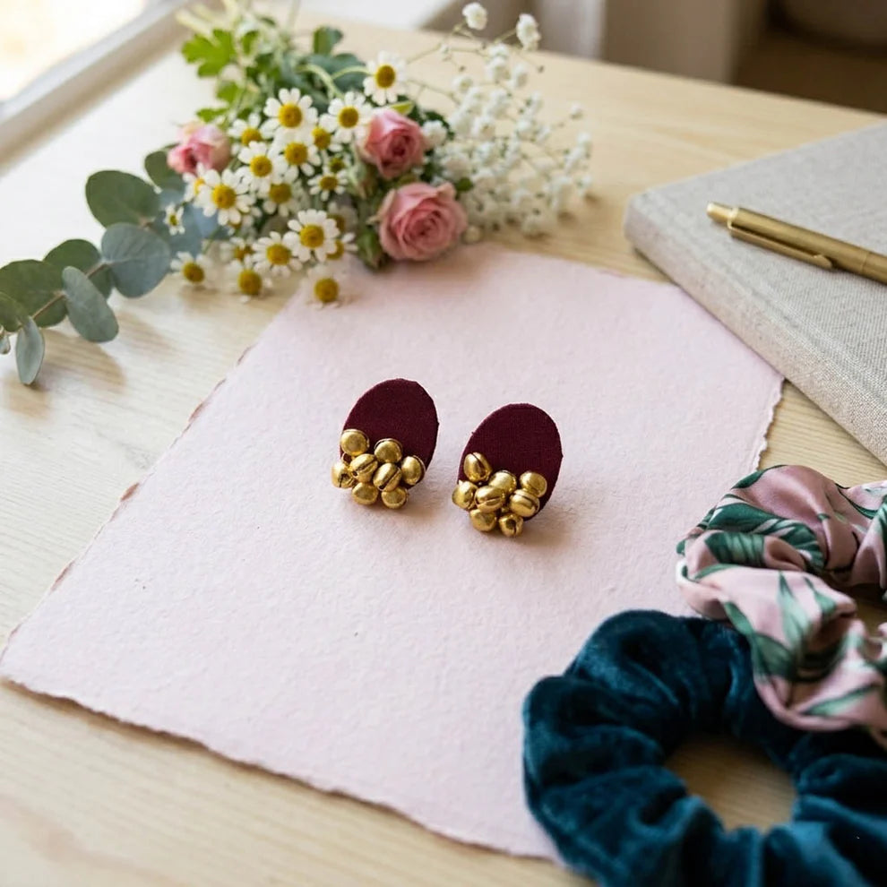 Vintage Handcraft Earrings Classic Traditional Jewelry Piece