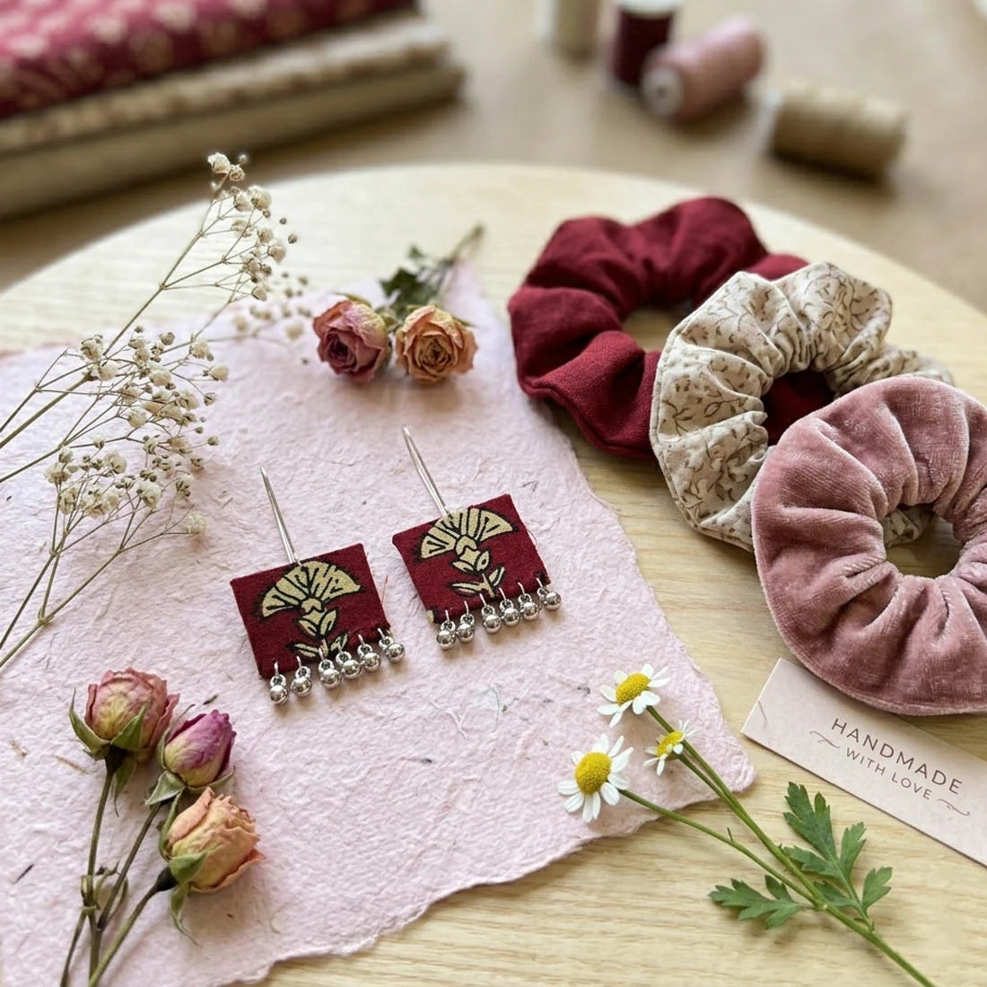 Premium Maroon Color Handcraft Earrings Traditional Wedding Jewelry Design