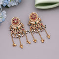 Rani & Green Color Matte Gold Earrings Perfect For Traditional Functions And Weddings - Rani & Green