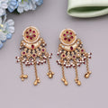 Rani Color Matte Gold Earrings Featuring Intricate Motifs And Long Lasting Matte Finish - Rani