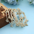 Gold Color 1 Set Of Kashmiri Bangle (PLKB169GLD) - Gold / 2.4