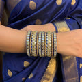 Blue Color 1 Set Of Thread Bangle Featuring Vibrant Tone And Traditional Appeal - 2.6