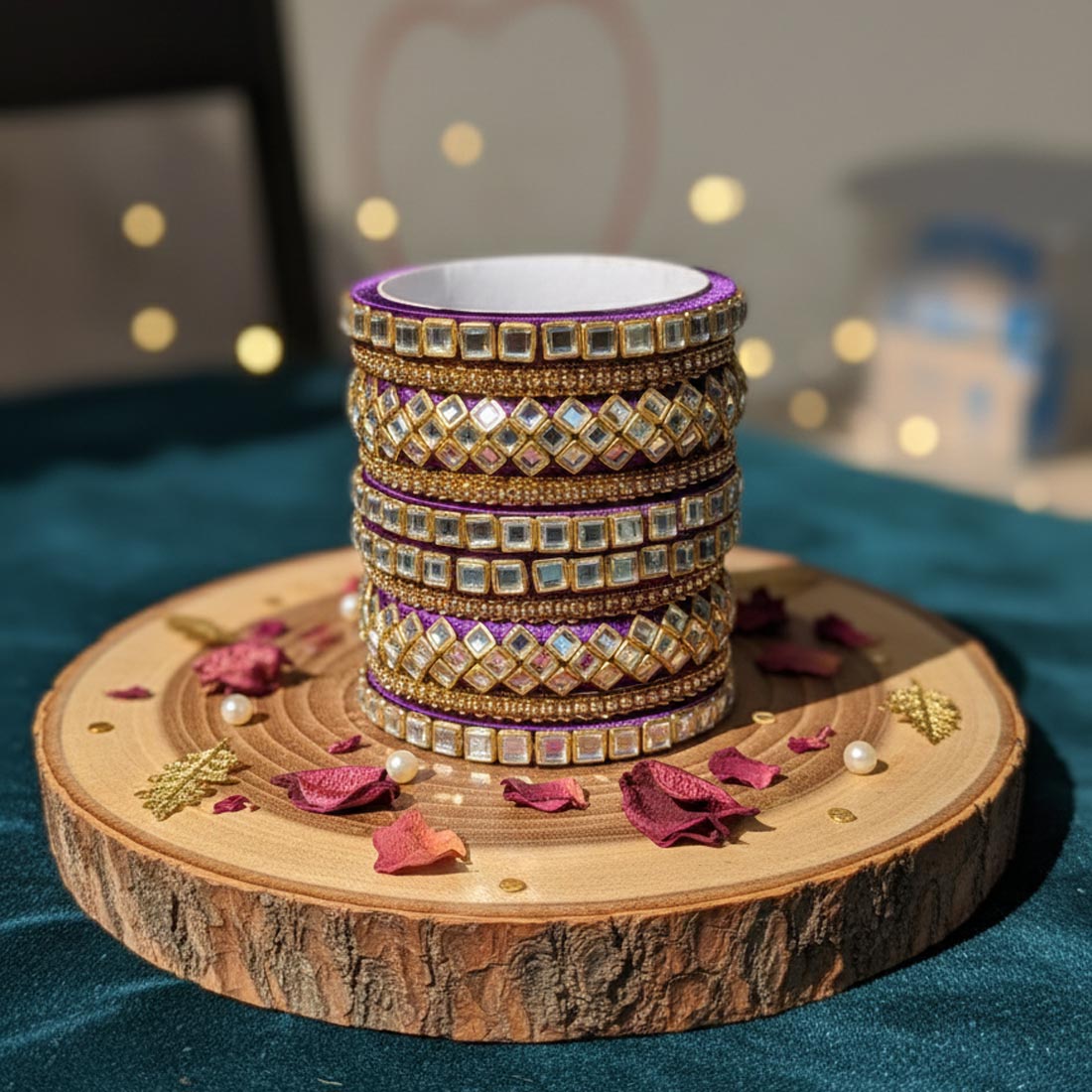 Purple Color 1 Set Of Thread Bangle Inspired By Vibrant Ethnic Fashion Trends -  2.6