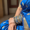 Blue Color 1 Set Of Thread Bangle Inspired By Royal Traditional Fashion Styles - 2.6