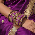 Purple Color 1 Set Of Thread Bangle Inspired By Graceful Cultural Aesthetics - 2.8