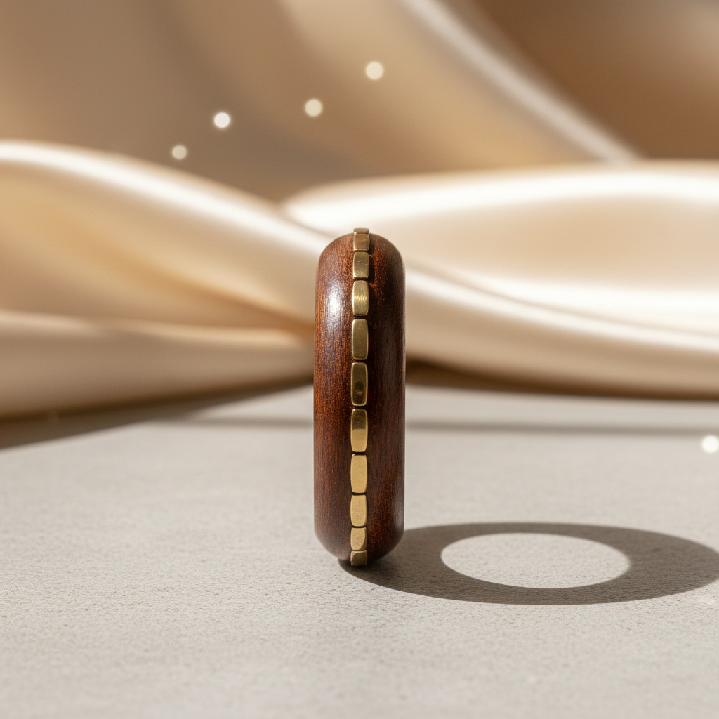 Brown Color Single Hand 1 Piece Of Wooden Bangle Size: 2.6 (WNB106BRW-2.6) - Brown
