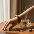 Brown Color Single Hand 1 Piece Of Wooden Bangle Size: 2.6 (WNB106BRW-2.6) - Brown
