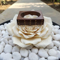 Brown Color Single Hand 1 Piece Of Wooden Bangle Size: 2.6 (WNB108BRW-2.6) - Brown