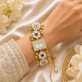 Charming Green Color Kundan Watch For Girls & Women Daily Wear Ethnic Style