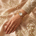 Graceful Rani Color Kundan Watch For Girls & Women Wedding Party Collection