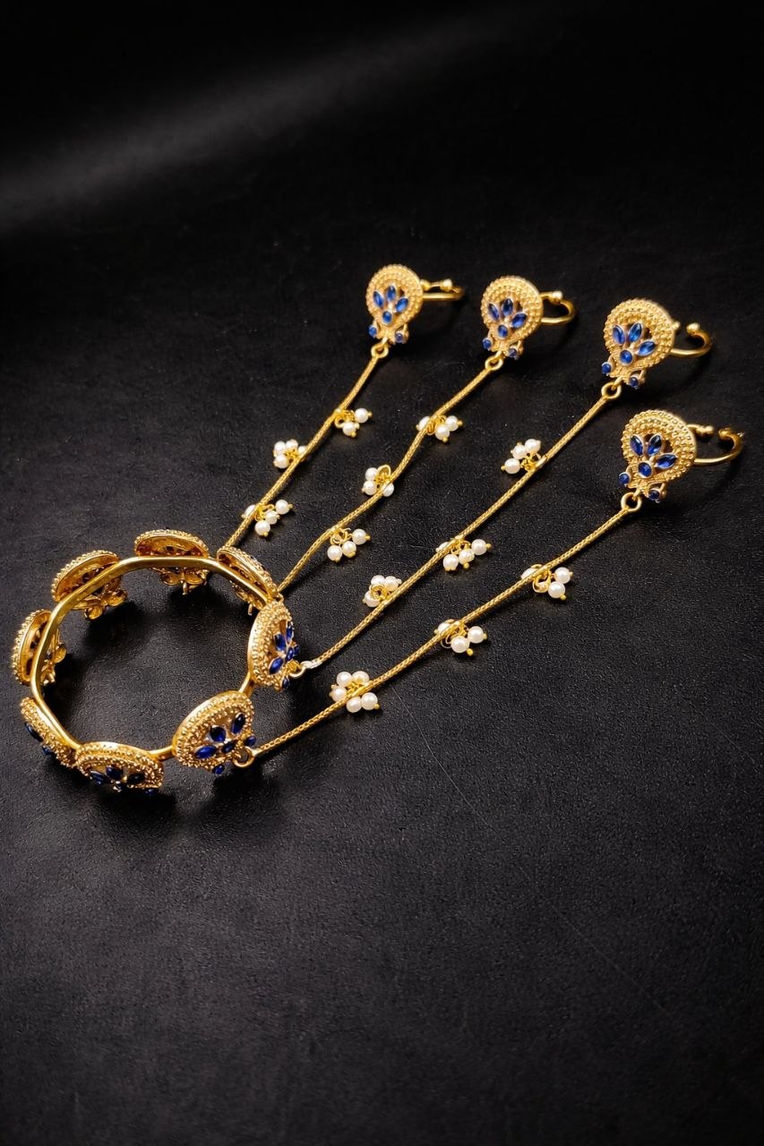 Kashmiri Peacock Hathphool Stunning Traditional Jewelry with Elegant Royal Design