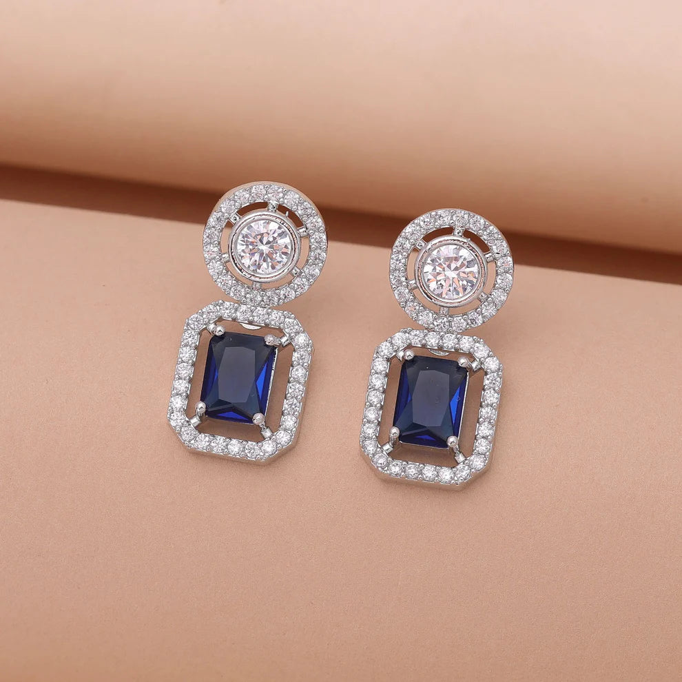 American Diamond Earrings with Contemporary Fashion Style