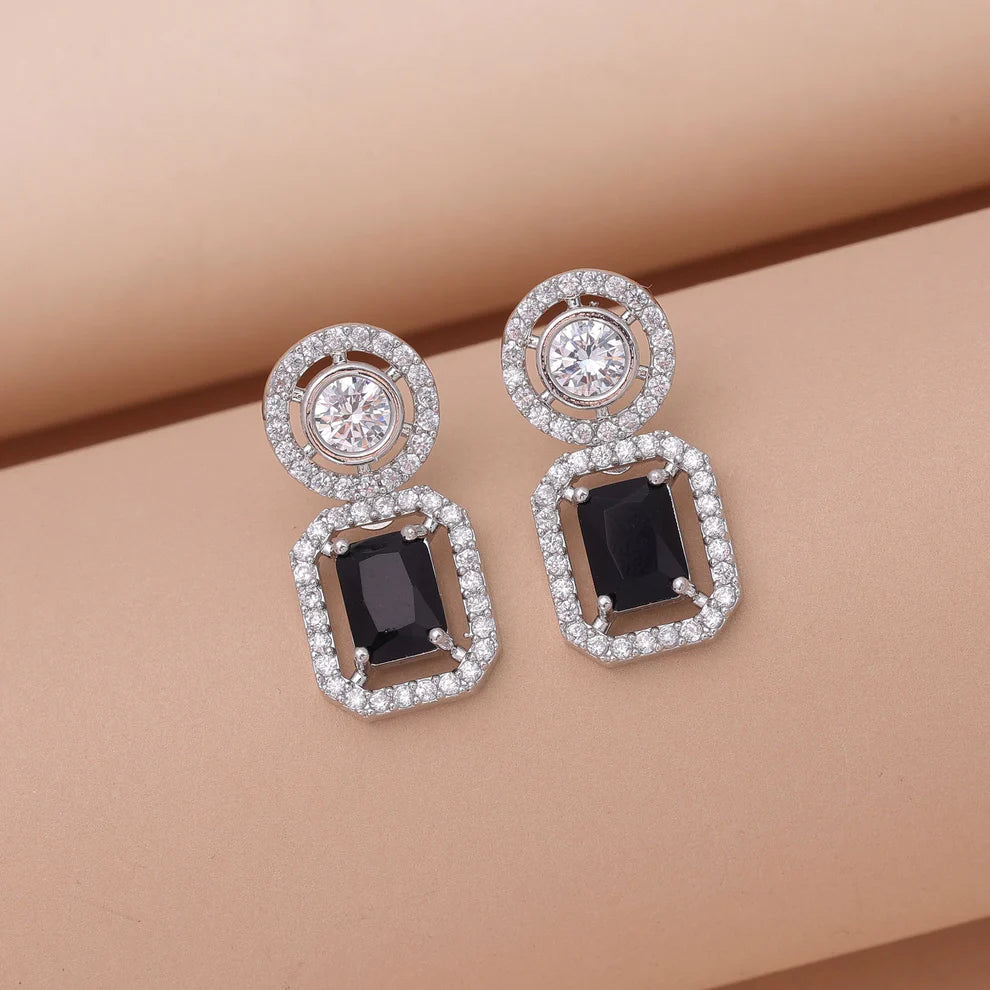 American Diamond Earrings with Contemporary Fashion Style