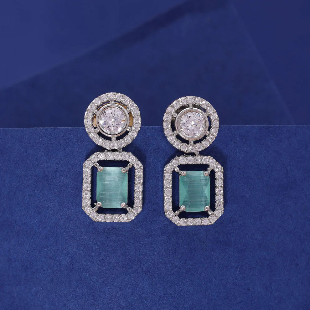 American Diamond Earrings with Contemporary Fashion Style