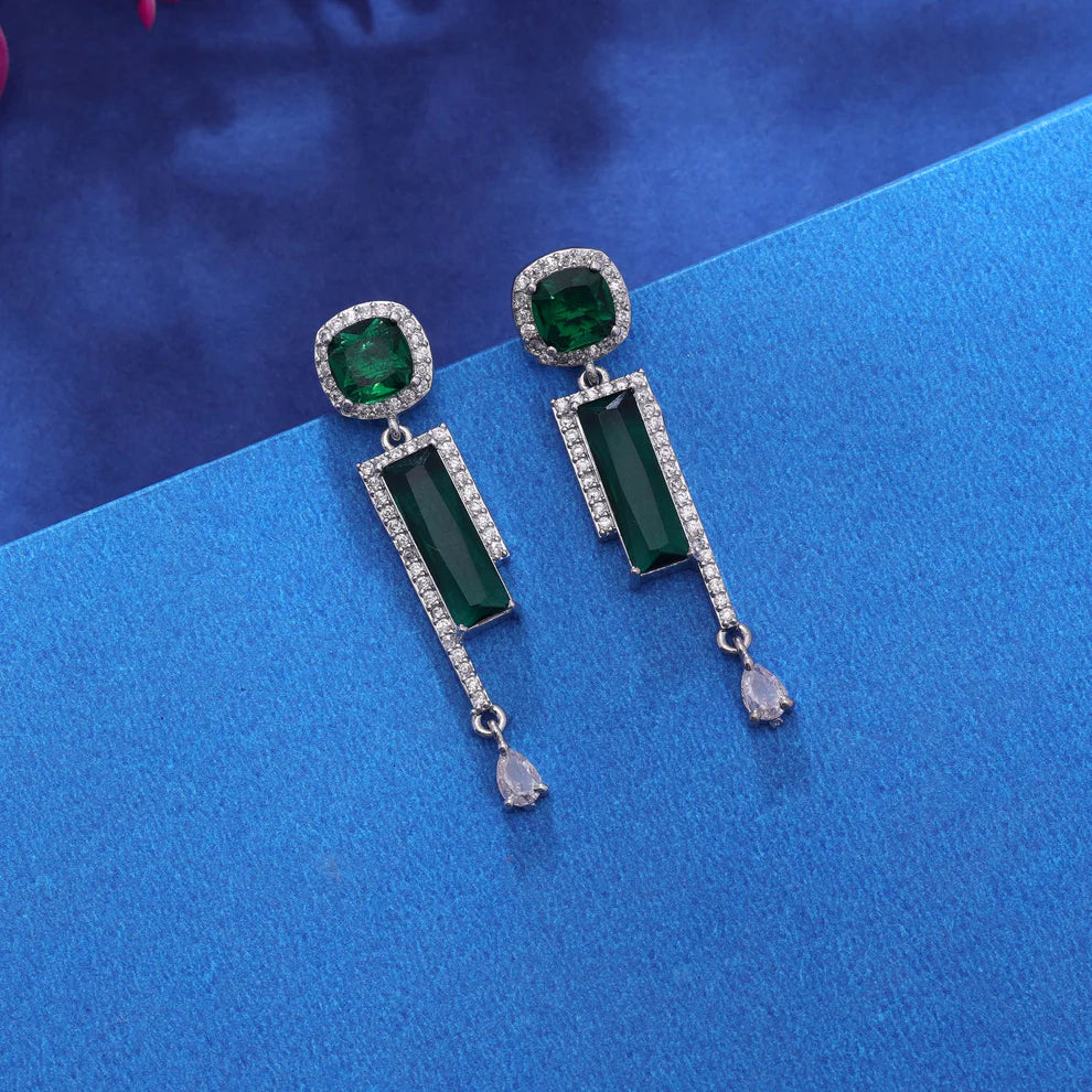 American Diamond Earrings with Elegant Designer Appeal