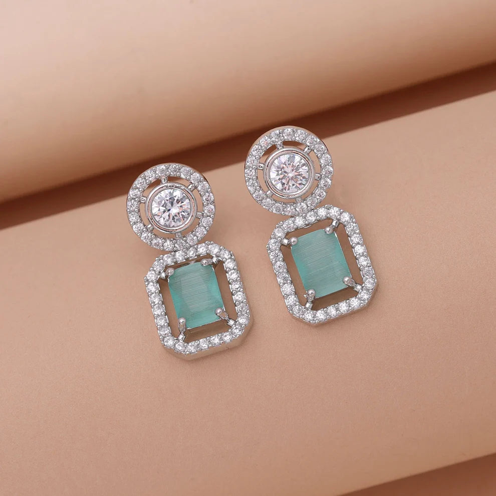 American Diamond Earrings with Contemporary Fashion Style