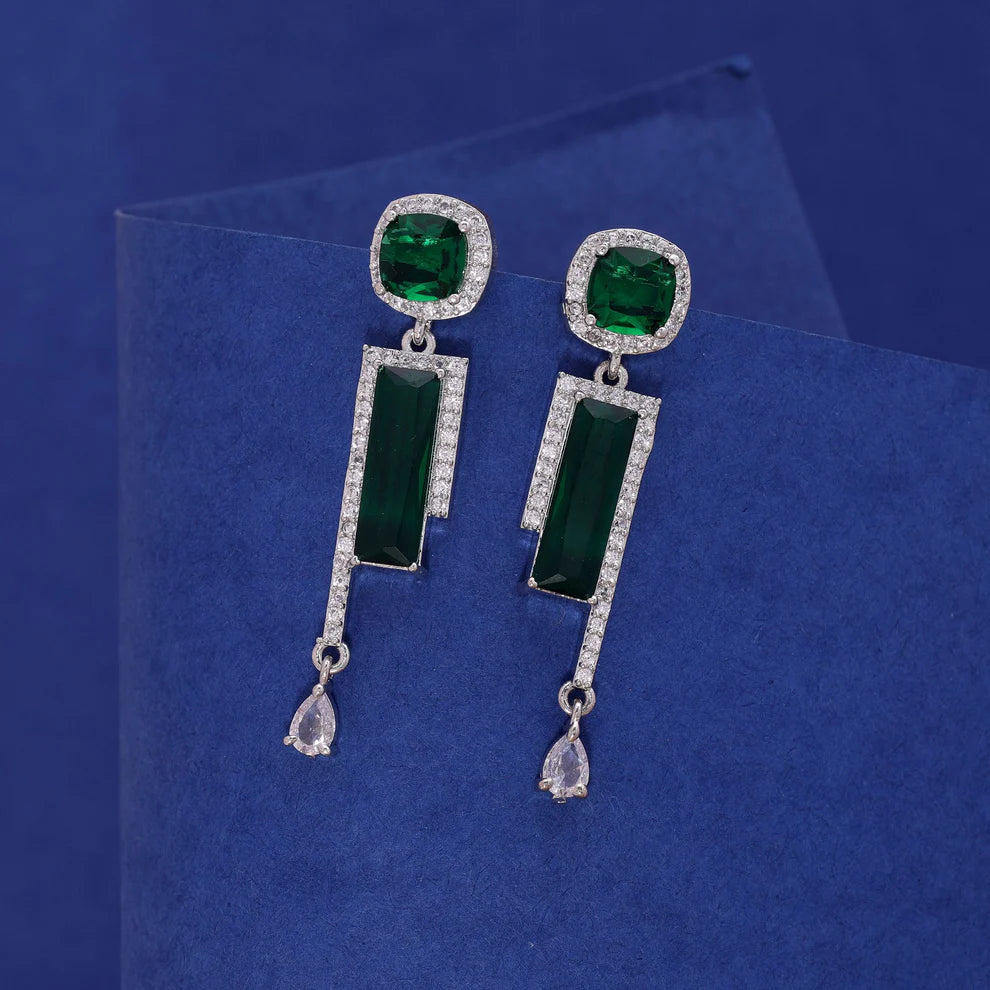 American Diamond Earrings with Elegant Designer Appeal