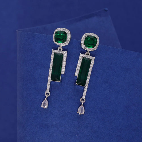 American Diamond Earrings with Elegant Designer Appeal