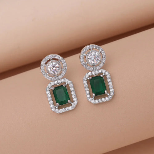 American Diamond Earrings with Contemporary Fashion Style