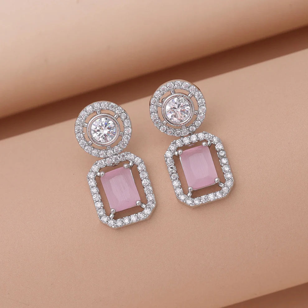 American Diamond Earrings with Contemporary Fashion Style
