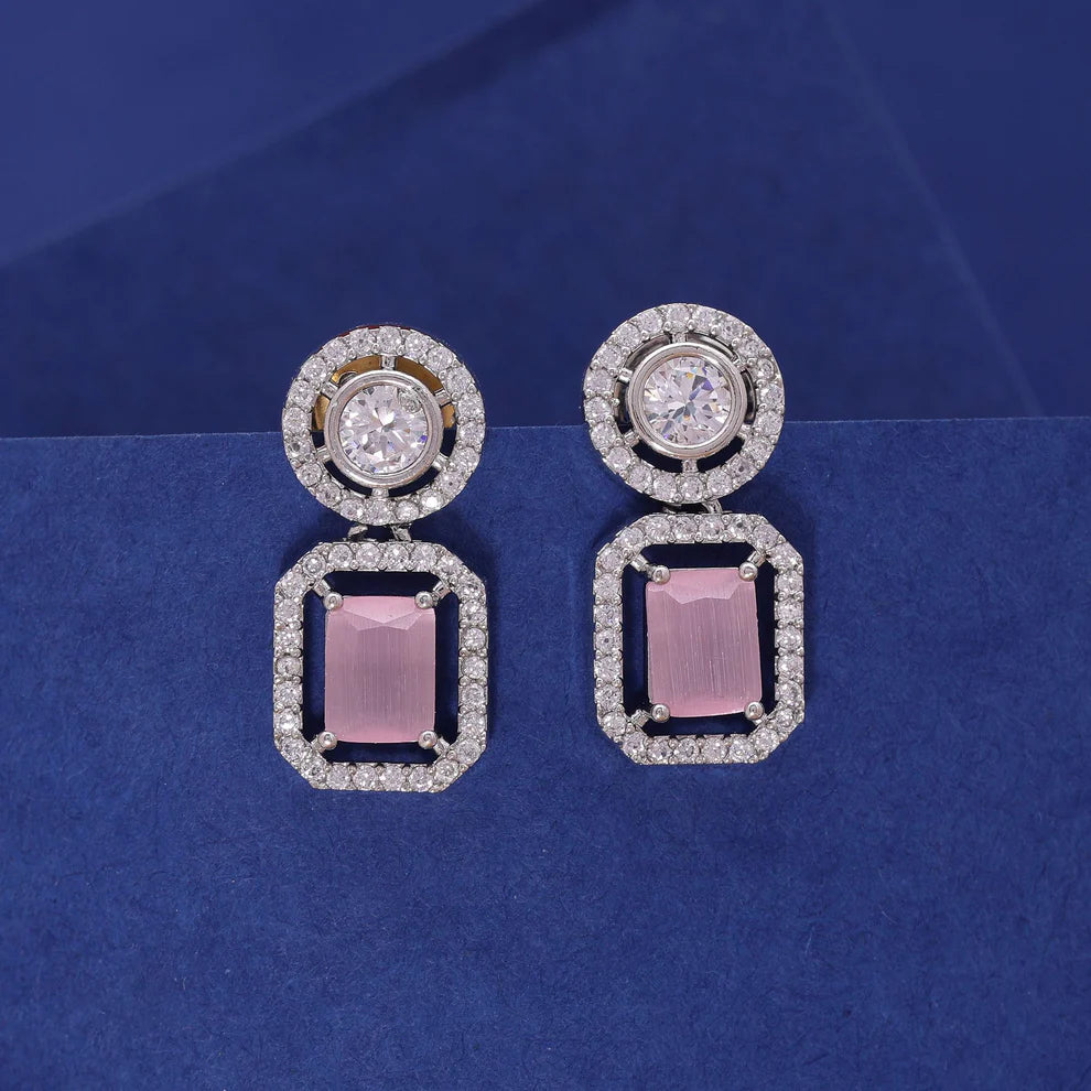 American Diamond Earrings with Contemporary Fashion Style
