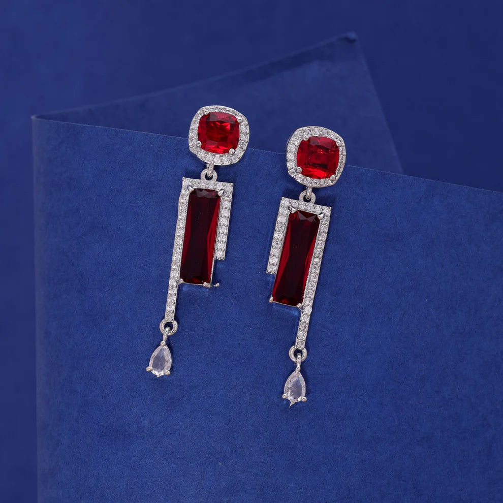 American Diamond Earrings with Elegant Designer Appeal