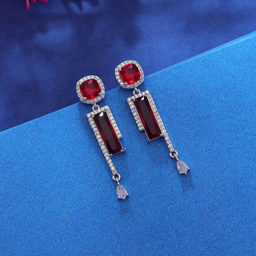 American Diamond Earrings with Elegant Designer Appeal