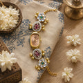 Royal Rani & Green Color Kundan Watch For Girls & Women Party Wear