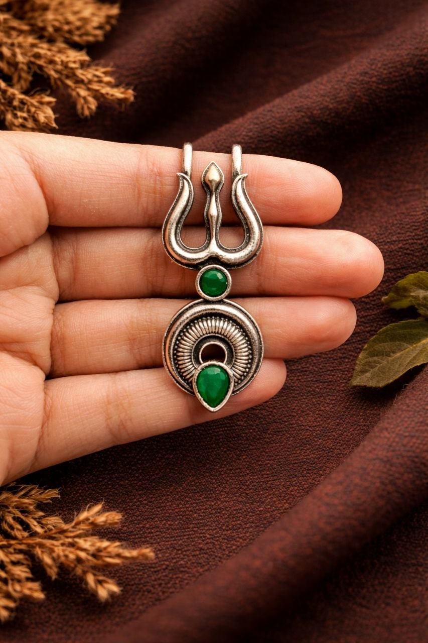 Oxidized Trishul Hairpin Unique Divine Design Jewelry For Women