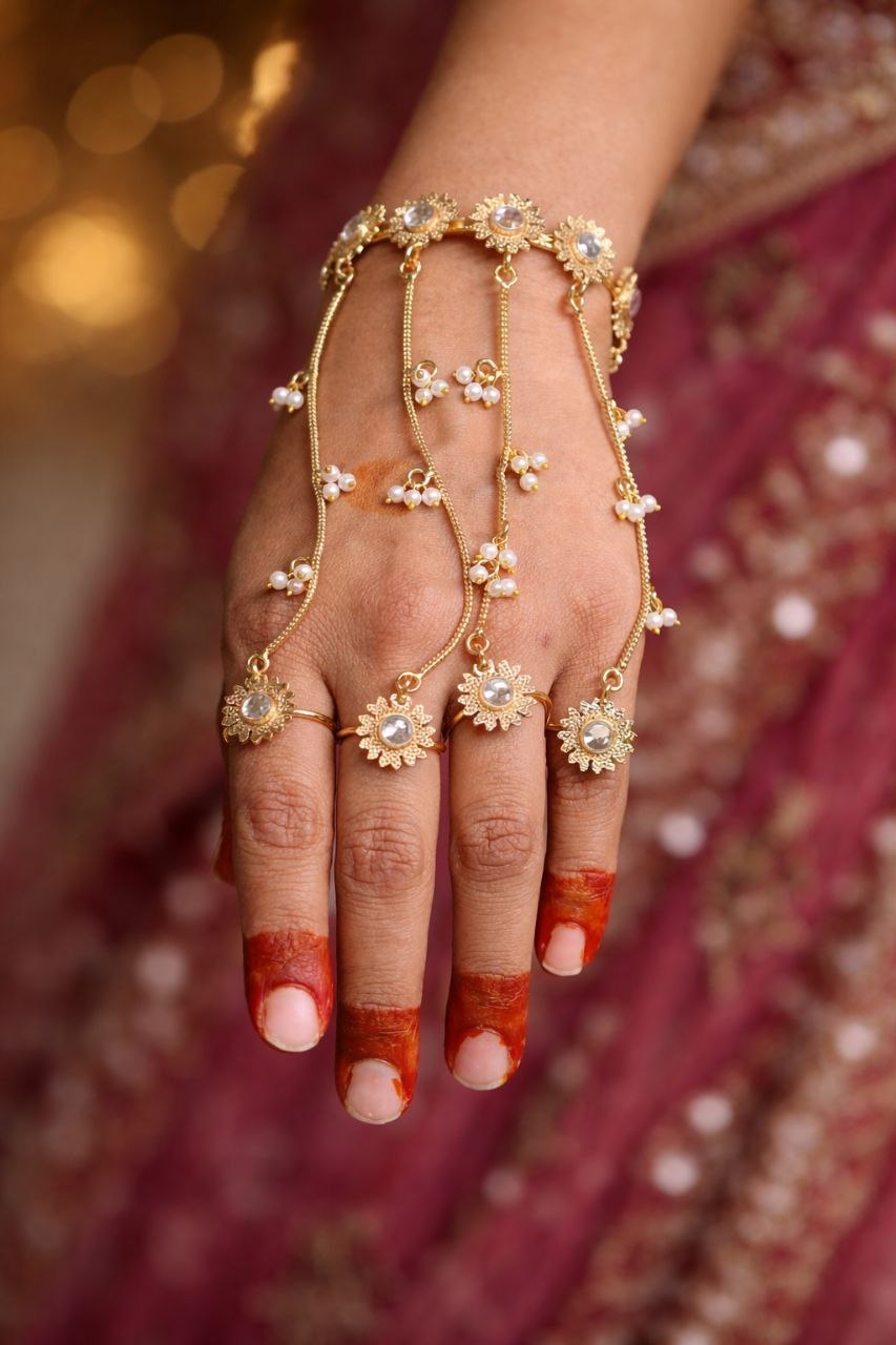 Beautiful Amazing Flower Hathphool for Elegant Traditional Hand Jewelry