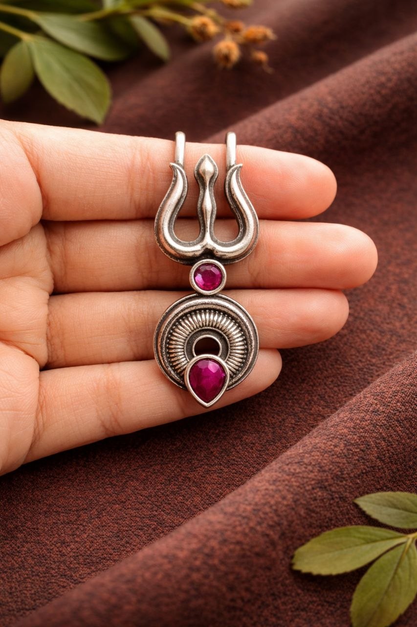 Oxidized Trishul Hairpin Unique Divine Design Jewelry For Women