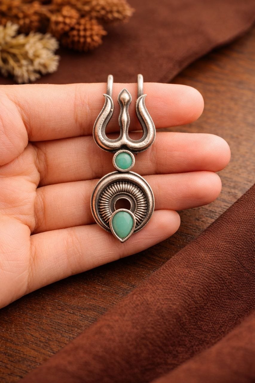 Oxidized Trishul Hairpin Unique Divine Design Jewelry For Women