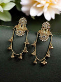 Stunning Peacock Kashmiri Earrings with Royal Traditional Design- White