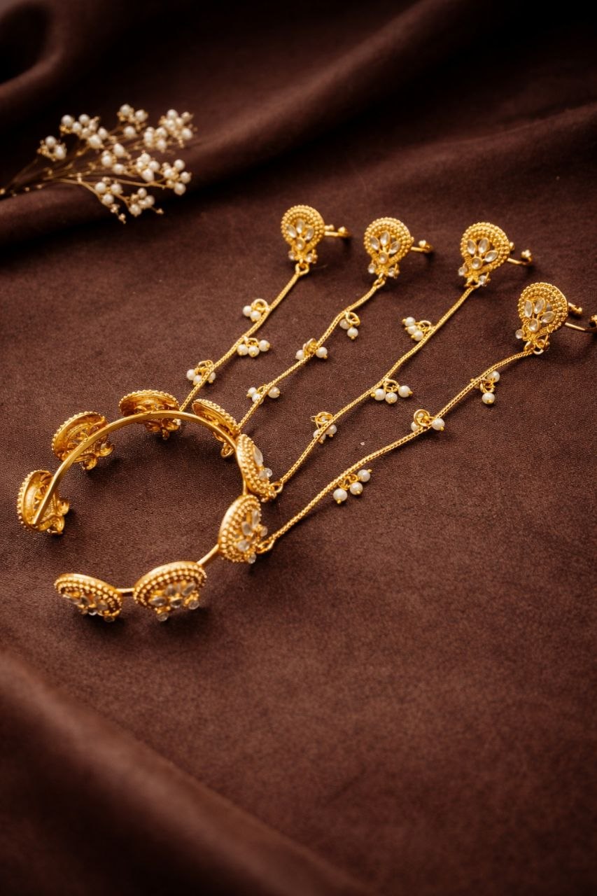 Kashmiri Peacock Hathphool Stunning Traditional Jewelry with Elegant Royal Design